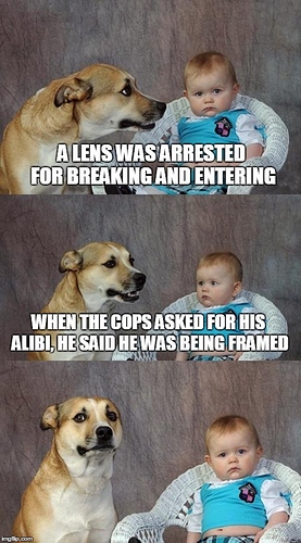 A lens was arrested for breaking and entering