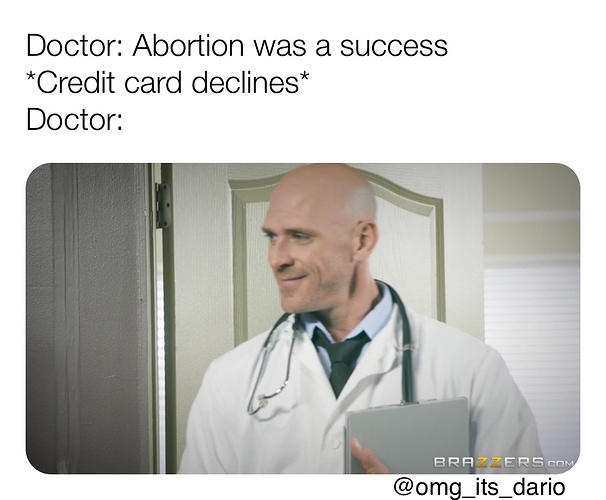 Abortion was a success credit card declines