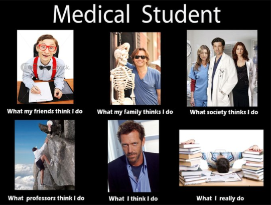 Medical student friends family