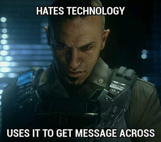 Hates technology …