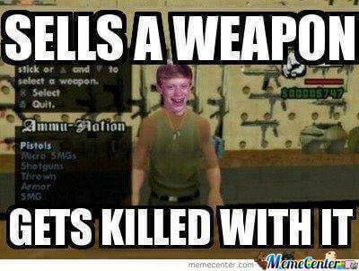 Sells a weapon …