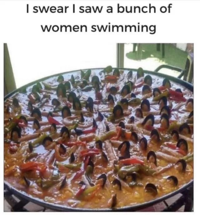 I swear i saw a bunch of women swimming